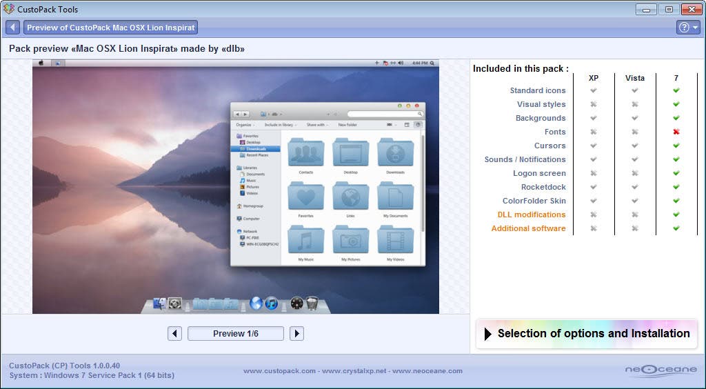 custopack mac themes for windows 7 free download